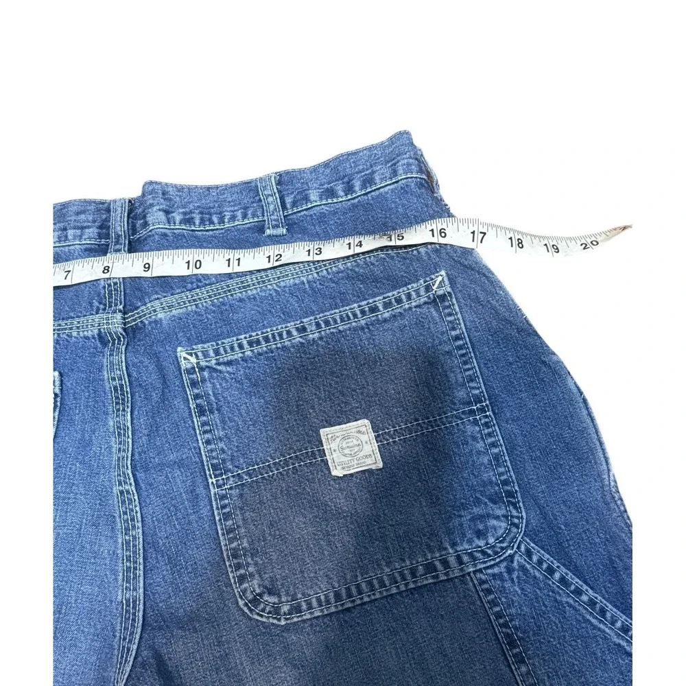 Vintage Abercrombie & Fitch Carpenter Jeans 32A Blue Baggy Straight Distressed